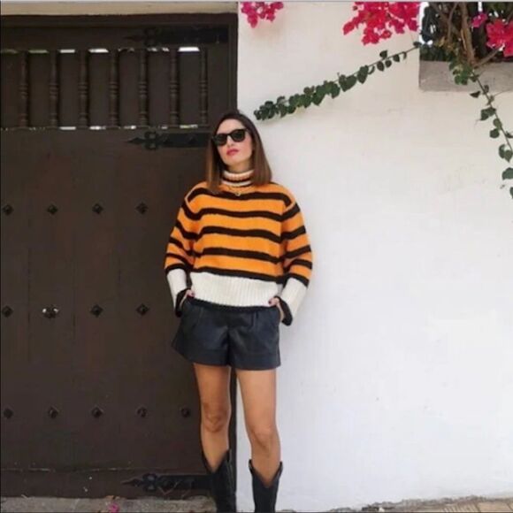 ZARA STRIPED KNIT SWEATER - Picture 14 of 16